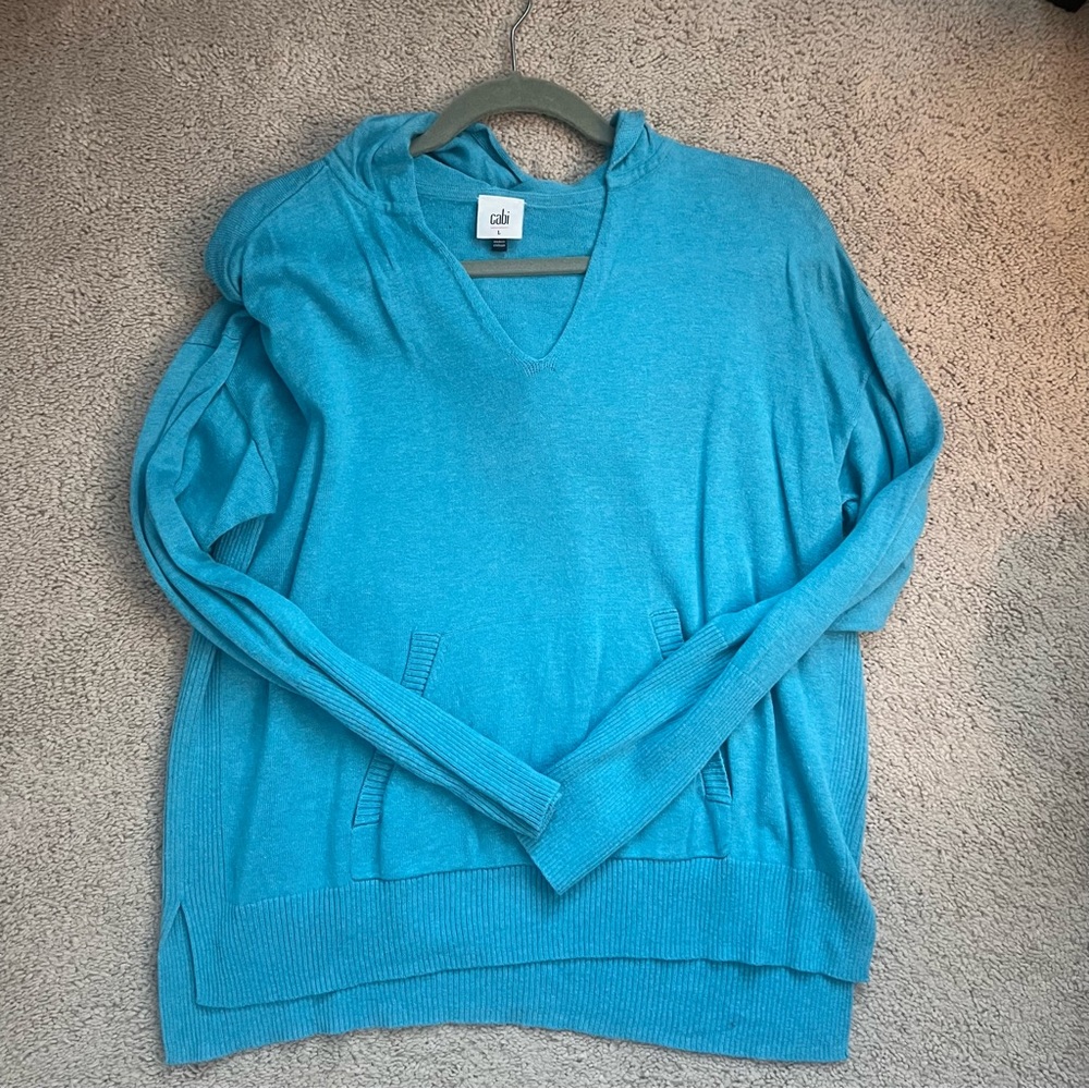 Cabi Blue V-Neck Sweater